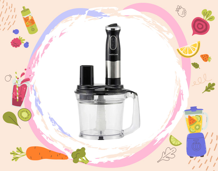 เครื่องปั่นอาหารอเนกประสงค์ LocknLock Hand Blender 12 ชิ้น รุ่น EJM556BLK เครื่องปั่นอาหาร เครื่องครัว เครื่องใช้ไฟฟ้า