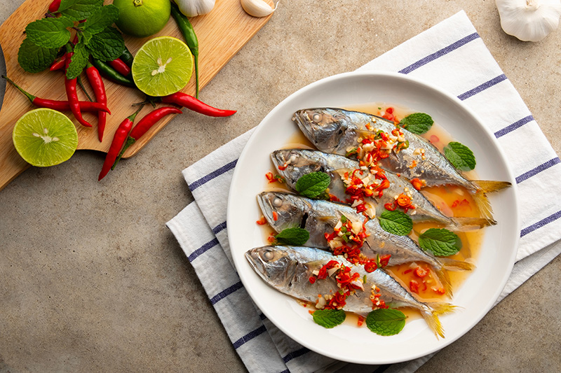 เมนูปลา หมวดเมนูย่างและนึ่ง