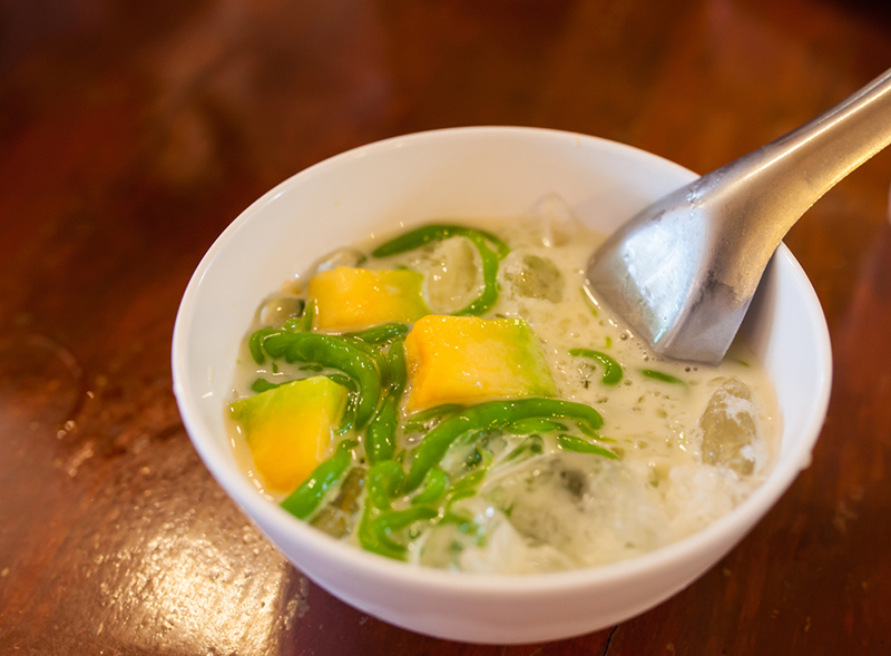 ลอดช่องแตงไทยน้ำกะทิ ขนมไทย ขนมใส่กะทิ ขนมหวาน สูตรขนม