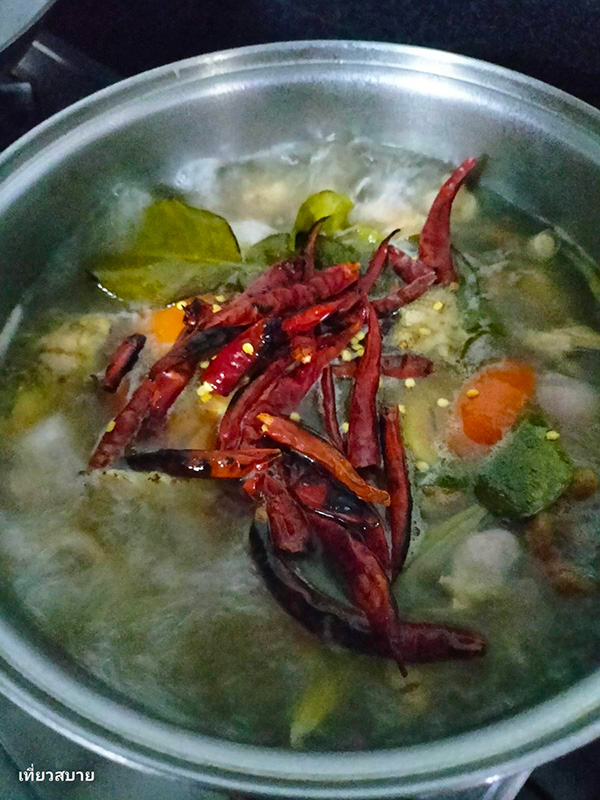 ต้มยำไก่ย่างใบกะเพรา เมนูต้มยำ เมนูไก่ย่าง สูตรอาหาร