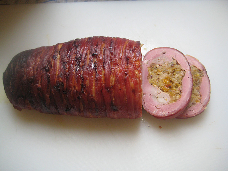 หมูสันในยัดไส้แอปริคอต แอปเปิล และขิง อาหารฝรั่ง เมนูหมูยัดไส้ สูตรอาหาร