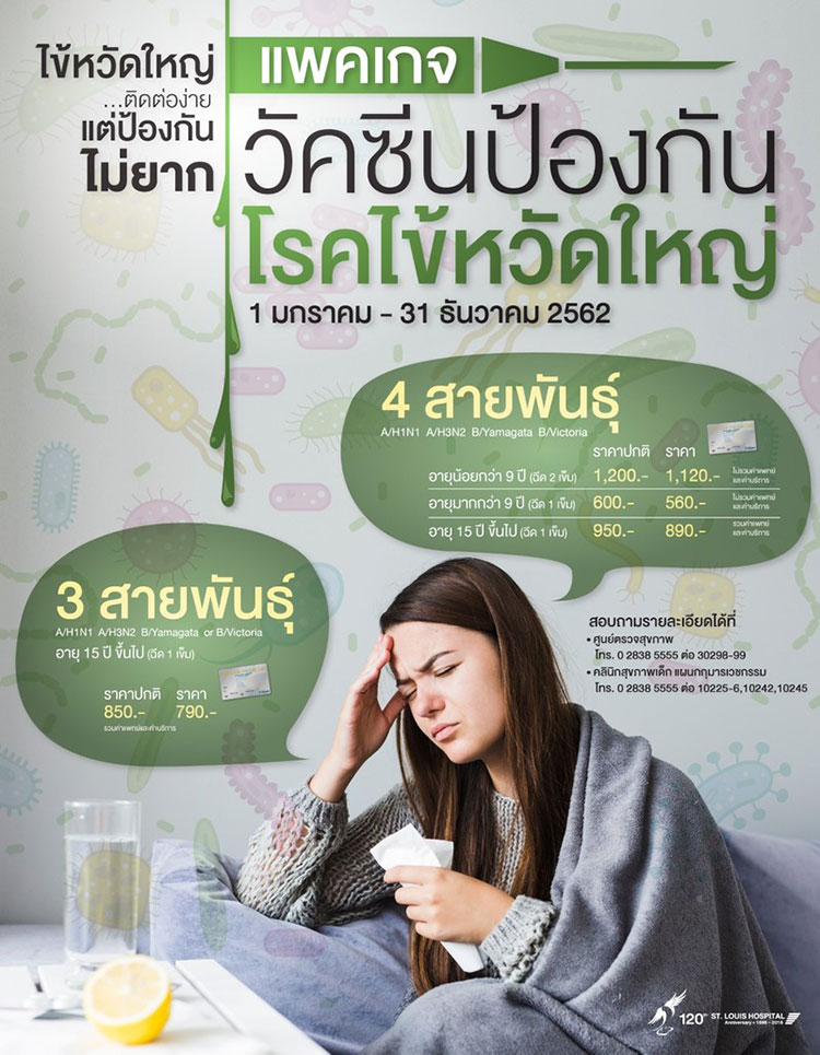 วัคซีนไข้หวัดใหญ่ 2562