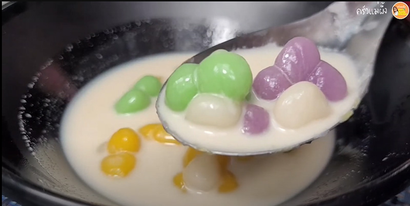 บัวลอยดอกไม้สีสวยจากธรรมชาติ วิธีทำ