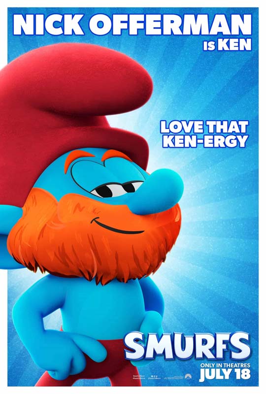 โปสเตอร์หนัง Smurfs ตัวละครหลักใน Smurfs 2025