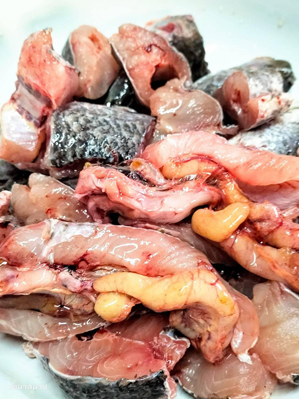 แกงคั่วปลาช่อนใบยอ เมนูปลา อาหารไทย สูตรอาหาร