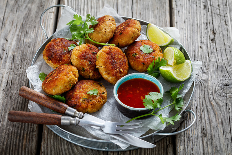 ทอดมันปลากะพง สูตรทอดมัน เมนูของทอด อาหารไทย