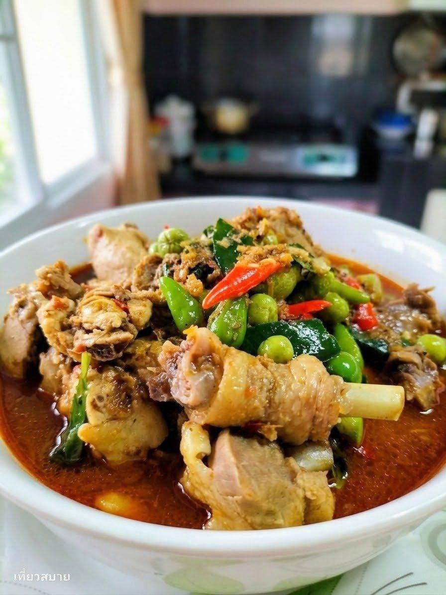 แกงป่าไก่บ้านใบยี่หร่า เมนูแกงป่า อาหารไทย สูตรอาหาร