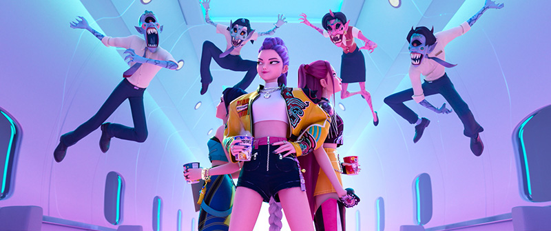 3 สาว Huntrix (ฮันทริกซ์) สู้ปีศาจ เกิร์ลกรุ๊ปนักล่าปีศาจ หนังใหม่ Netflix
