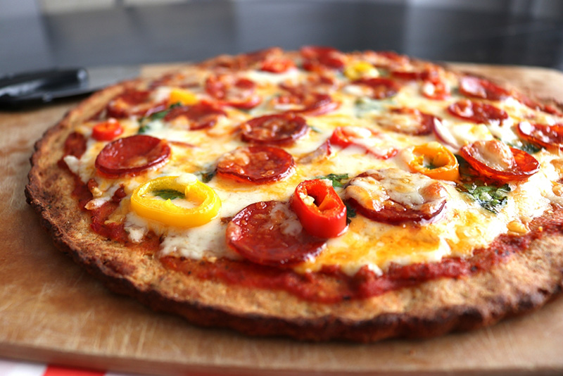 พิซซ่าดอกกะหล่ำ เมนูคีโต อาหารคลีน อาหารเพื่อสุขภาพ สูตรอาหาร