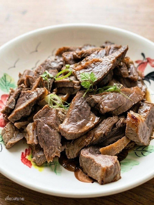 เนื้อย่างกระทะ น้ำจิ้มแจ่วสูตรเด็ด อาหารไทย สูตรอาหาร