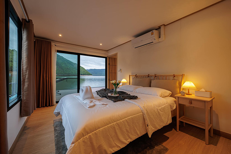 ห้องนอน Lakeation Kanchanaburi