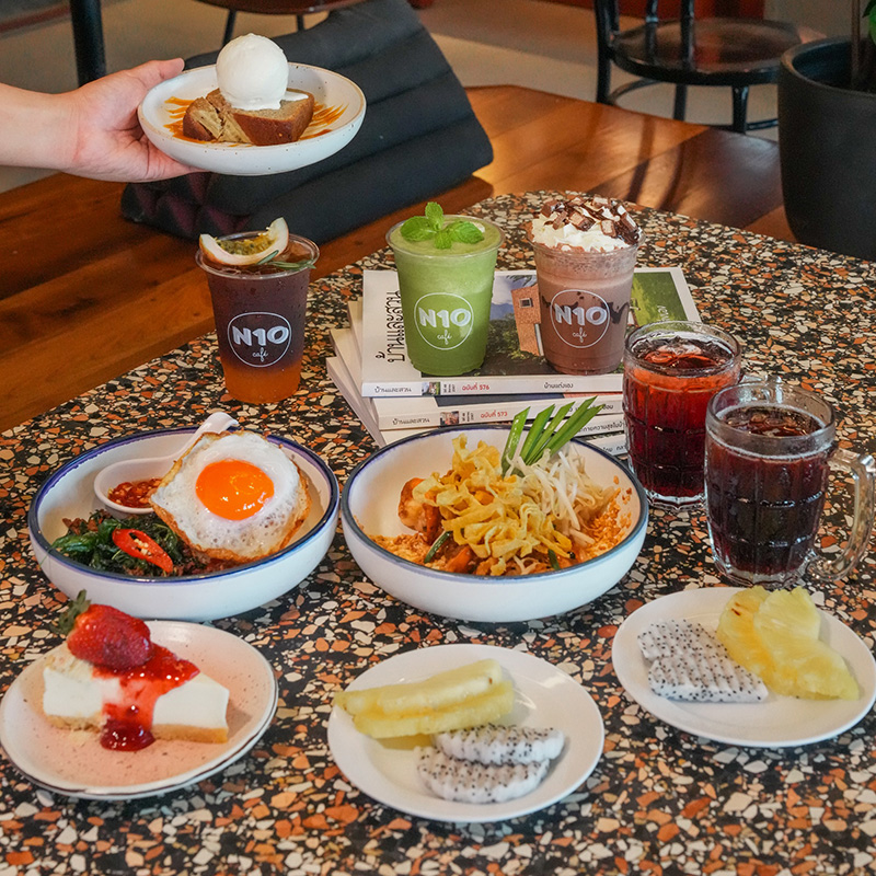 คาเฟ่ริมน้ำ 2568 อาหารและเครื่องดื่มร้าน N10 cafe