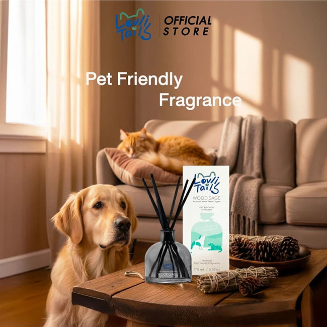 LovliTails ก้านไม้หอมปรับอากาศ Pet Friendly