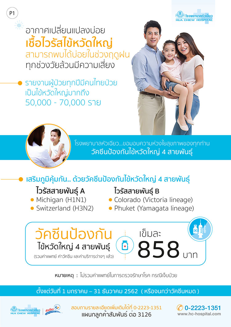 วัคซีนไข้หวัดใหญ่ 2562