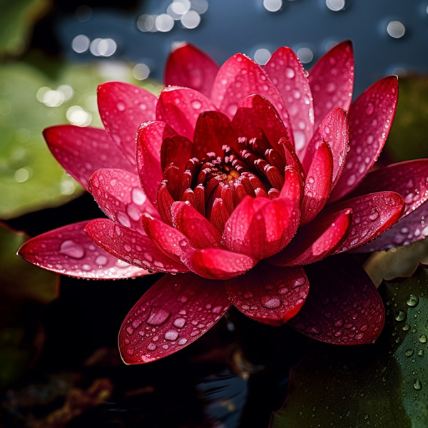 ดอกบัวสีแดง