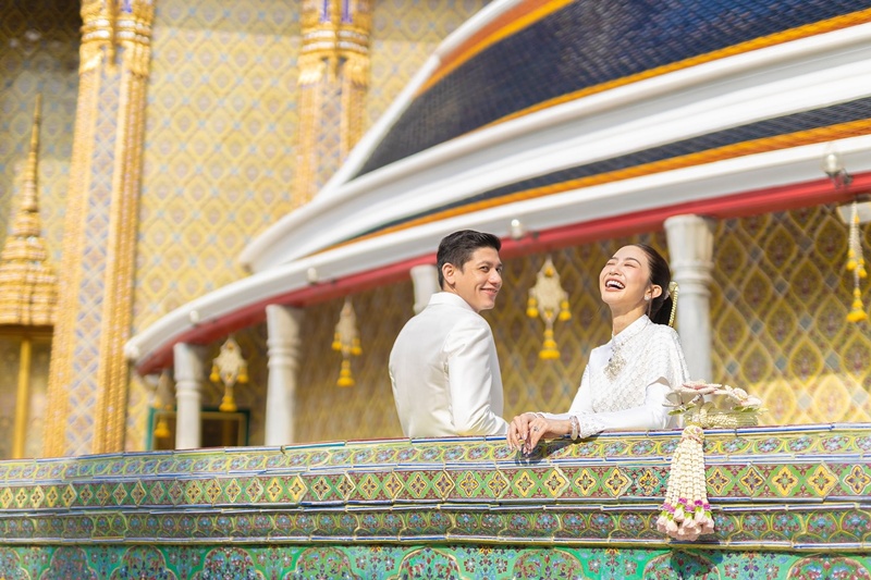 มายด์ ลภัสลัล ควง พาย สุนิษฐ์ เข้าพิธีมงคล