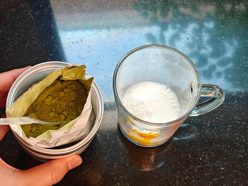 มัทฉะโฟมน้ำส้ม สูตรมัทฉะน้ำผลไม้ สูตรชาเขียว เมนูชาเขียว สูตรเครื่องดื่ม