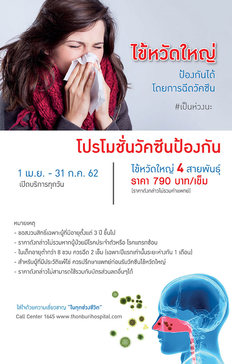 วัคซีนไข้หวัดใหญ่ 2562