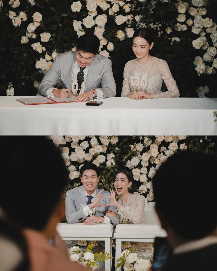 แต้ว ไฮโซณัย แต่งงาน จดทะเบียนสมรถ