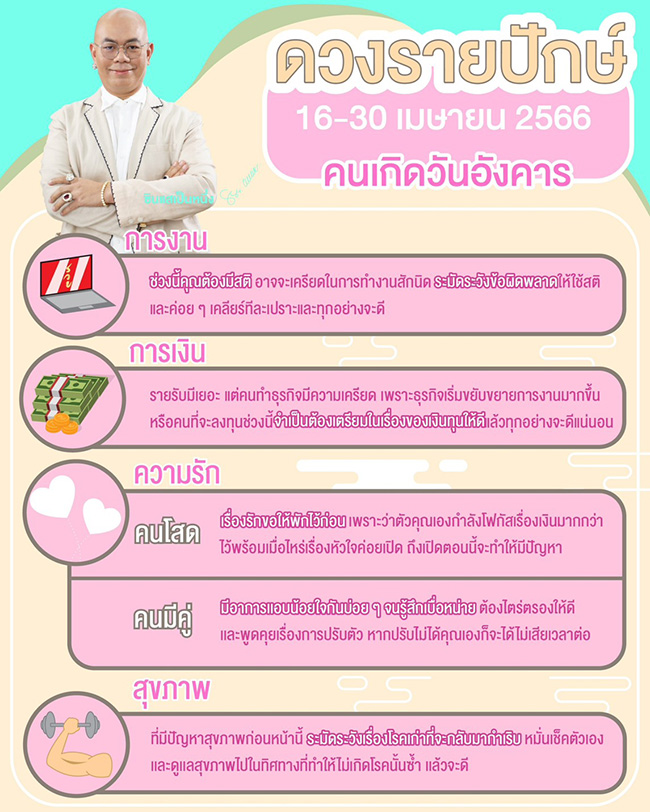 ดูดวงเดือนเมษายน