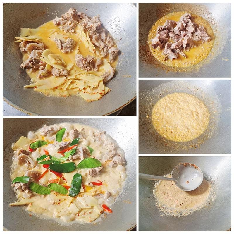 แกงเผ็ดหน่อไม้สด ซี่โครงหมูตุ๋น