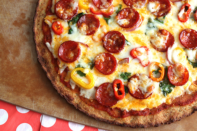 พิซซ่าดอกกะหล่ำ เมนูคีโต อาหารคลีน อาหารเพื่อสุขภาพ สูตรอาหาร