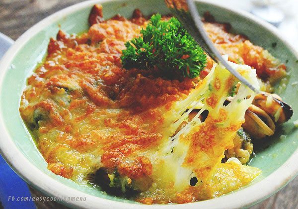 หอยแมลงภู่อบชีส