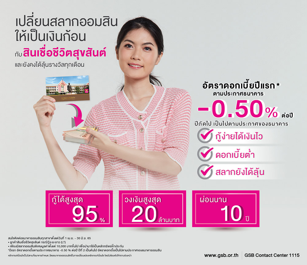 สินเชื่อชีวิตสุขสันต์
