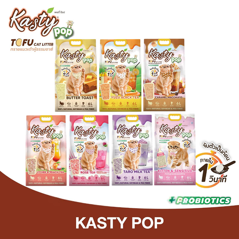 Kasty Pop Tofu Litter ทรายแมวเต้าหู้