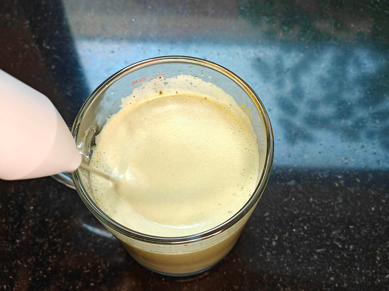 มัทฉะโฟมน้ำส้ม สูตรมัทฉะน้ำผลไม้ สูตรชาเขียว เมนูชาเขียว สูตรเครื่องดื่ม