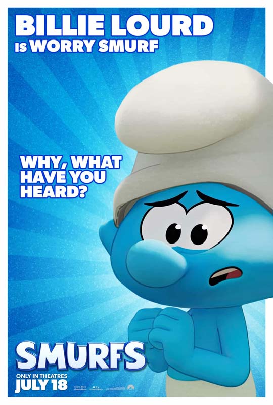 โปสเตอร์หนัง Smurfs ตัวละครหลักใน Smurfs 2025
