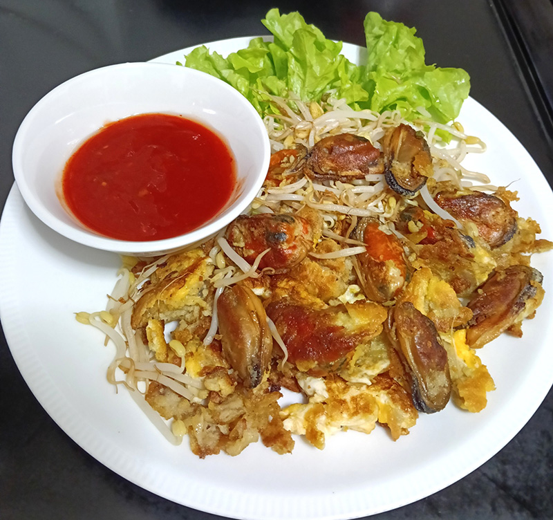 หอยทอด เมนูอาหารจานเดียว สูตรอาหาร