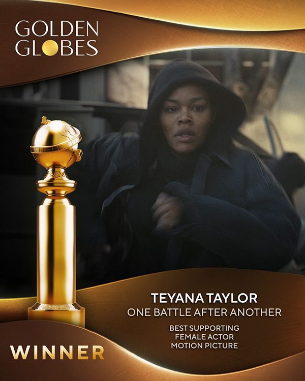 เทยานา เทย์เลอร์ จาก One Battle After Another รางวัลนักแสดงภาพยนตร์สมทบหญิงยอดเยี่ยม รางวัลลูกโลกทองคำ Golden Globes 2026 ครั้งที่ 83