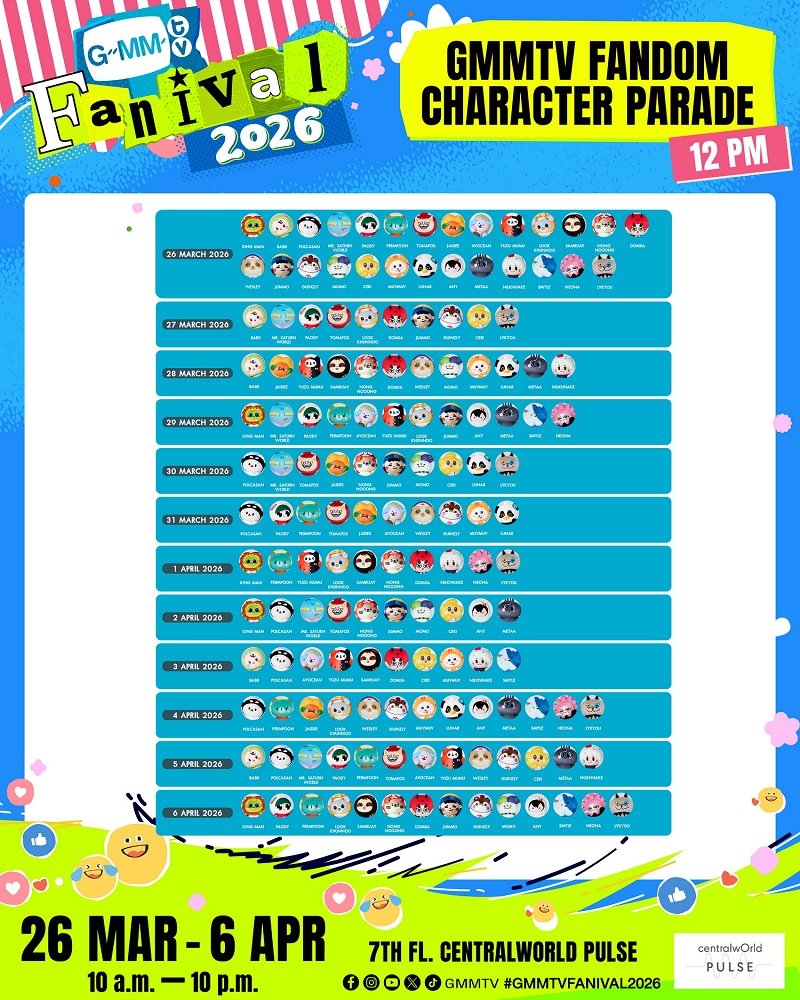 GMMTV FANIVAL 2026 Character Parade