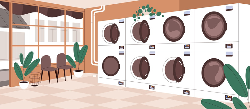 วิธีใช้เครื่องซักผ้าหยอดเหรียญ