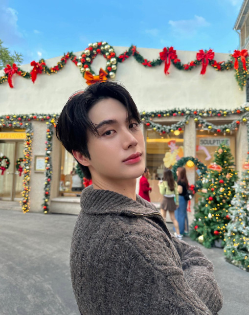 15 ไอเดียถ่ายรูปกับต้นคริสต์มาส โพสท่าเท่ ๆ ฉบับหนุ่มคนดัง