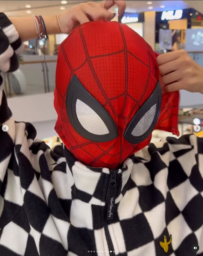 แพรวา ณิชาภัทร ใส่ชุดสไปเดอร์แมนไ