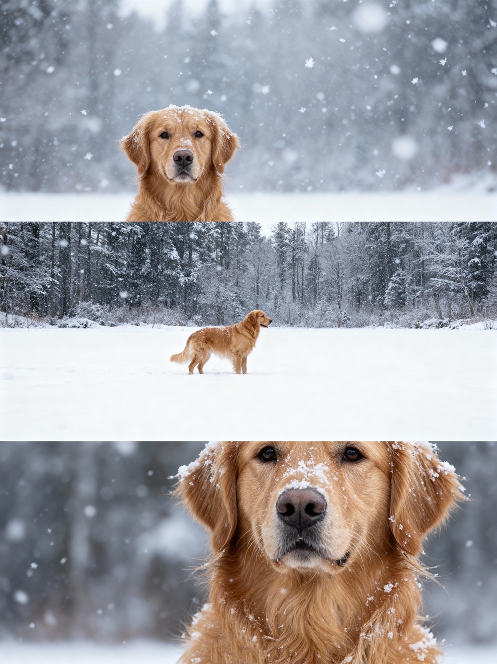 หมาในวิวหิมะ