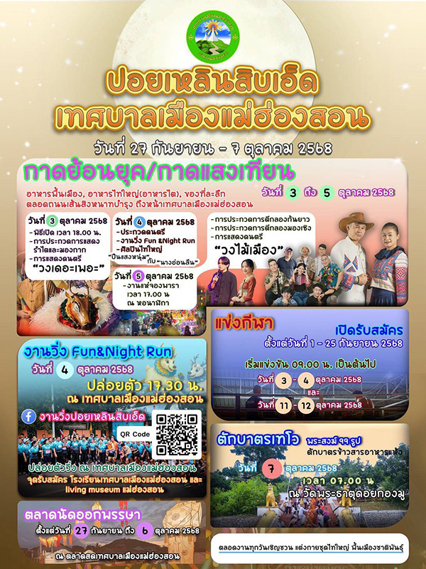 งานออกพรรษา 2568 ปอยเหลินสิบเอ็ด แม่ฮ่องสอน