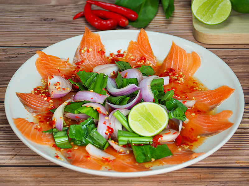 เมนูปลา หมวดเมนูยำ ลาบ และเครื่องจิ้ม