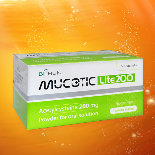 ยาละลายเสมหะ Mucotic Lite 200