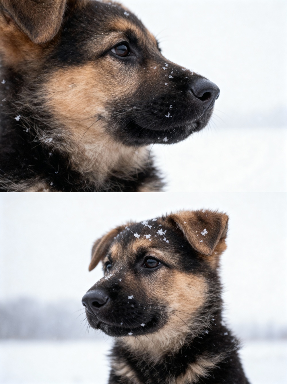 หมาในวิวหิมะ