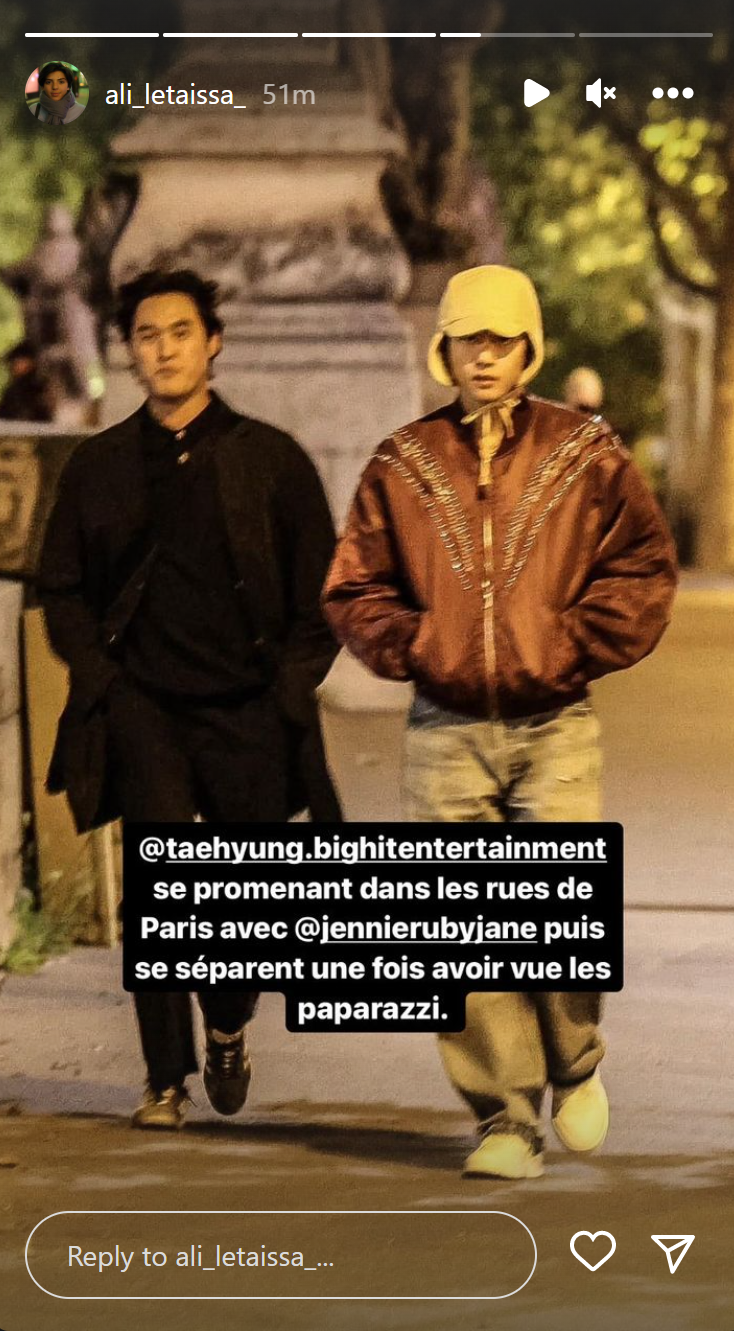 เจนนี่ BLACKPINK วี BTS เดตปารีส