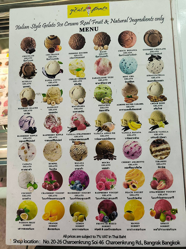 Gelato Finale ร้านเจลาโต้ในกรุงเทพ