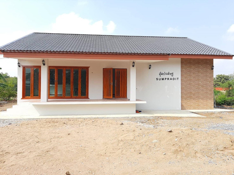 แบบบ้านชั้นเดียว 3 ห้องนอน 2 ห้องน้ำสไตล์มินิมอล