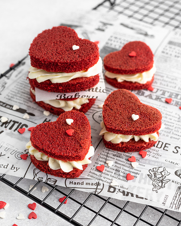 เค้กเรดเวลเวท เมนูอาหารรูปหัวใจ ไอเดียอาหารวันวาเลนไทน์