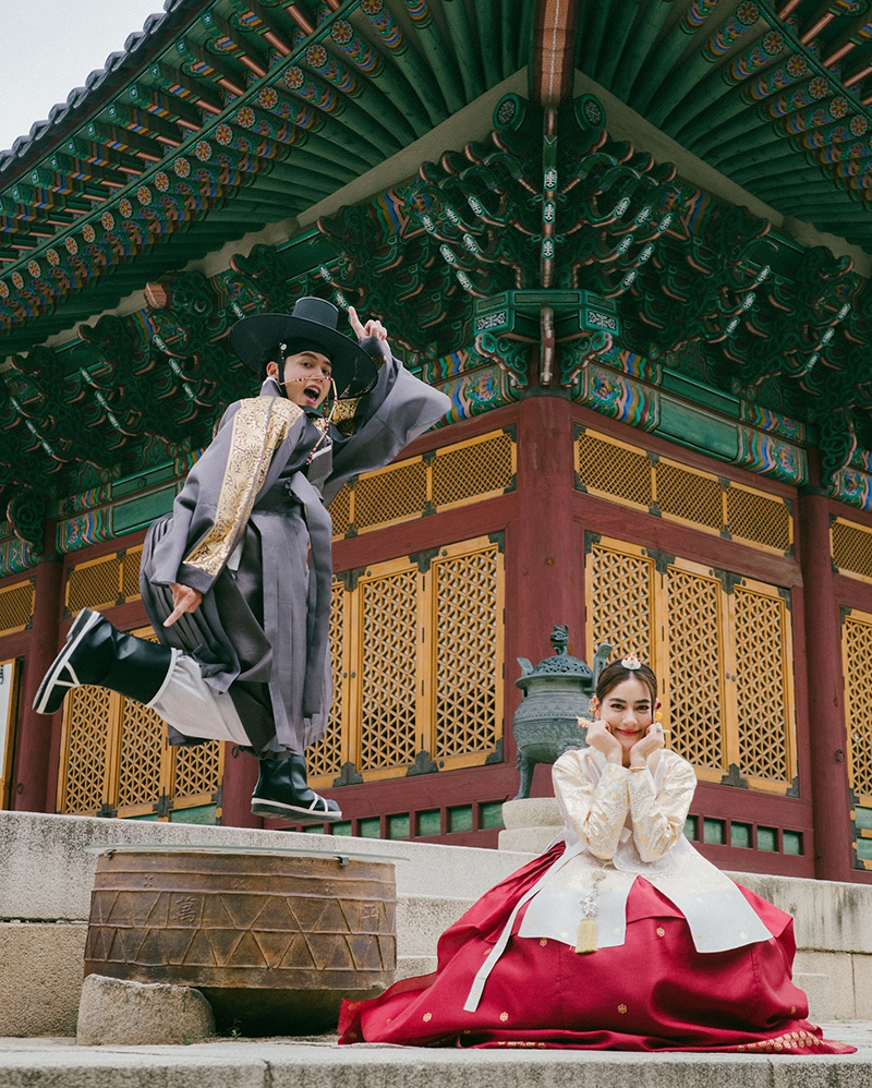 หมาก ปริญ คิมเบอร์ลี่ สวมฮันบกเที่ยวเกาหลี 