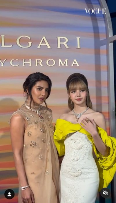 ลิซ่า ห่มเครื่องเพชร 5.52 กะรัต ร่วมงานเปิดตัว Bvlgari