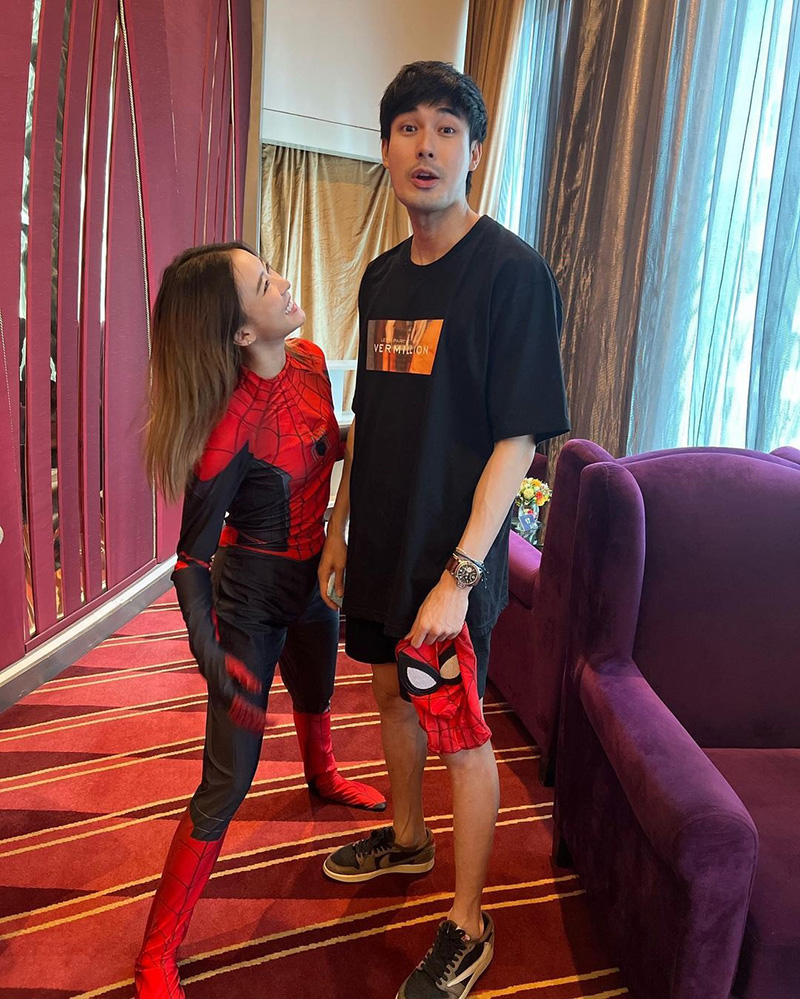 แพรวา ณิชาภัทร ใส่ชุดสไปเดอร์แมนไ