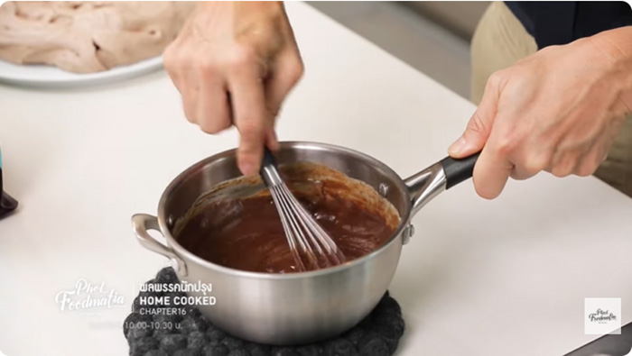 ครันชี่ช็อกโกแลตพัฟโลวา เค้กช็อกโกแลต สูตรขนม